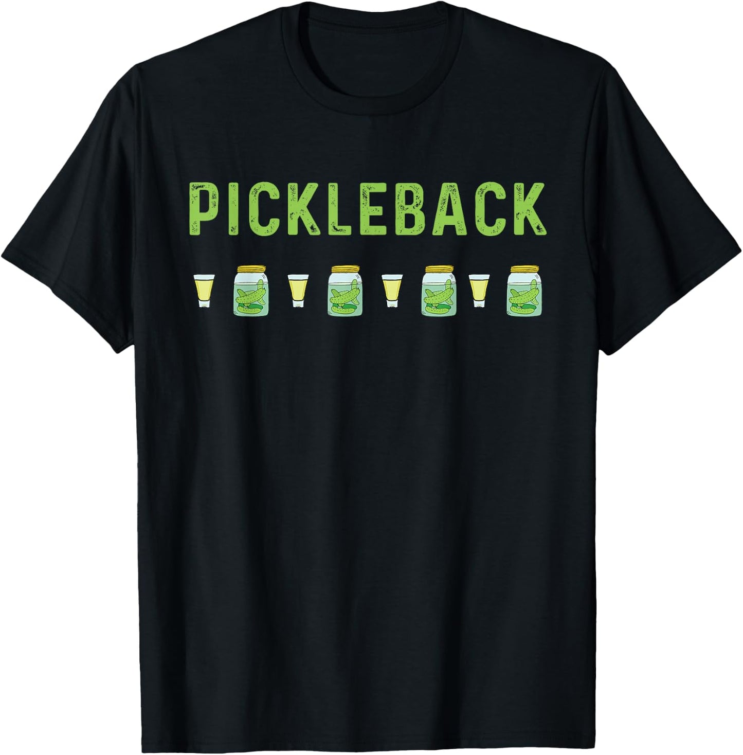 Pickleback Shot And Whiskey T-Shirt - T-Shirt | Black