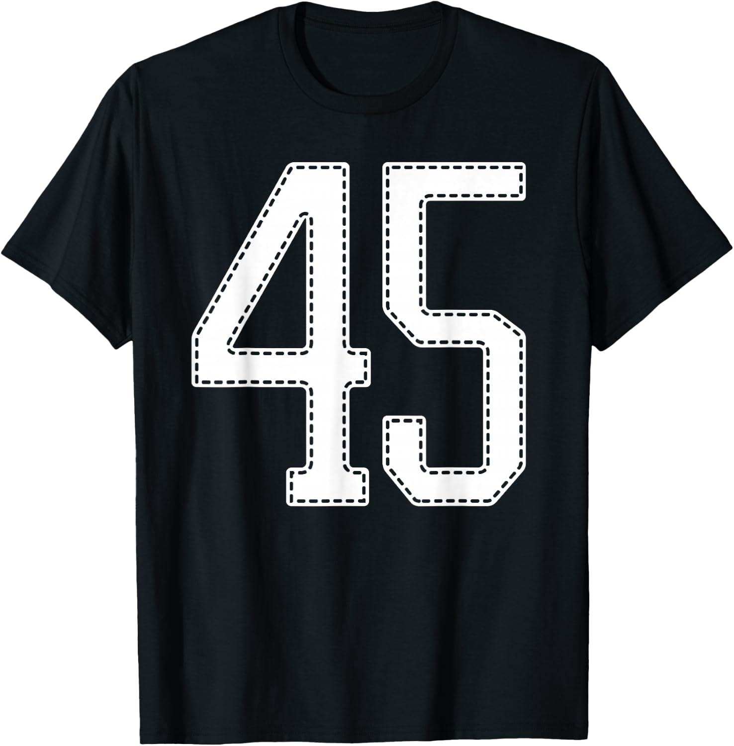 Official Team League #45 Jersey Number 45 Sports Jersey T-Shirt - T-Shirt | Black