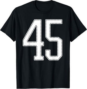 Official Team League #45 Jersey Number 45 Sports Jersey T-Shirt - T-Shirt | Black