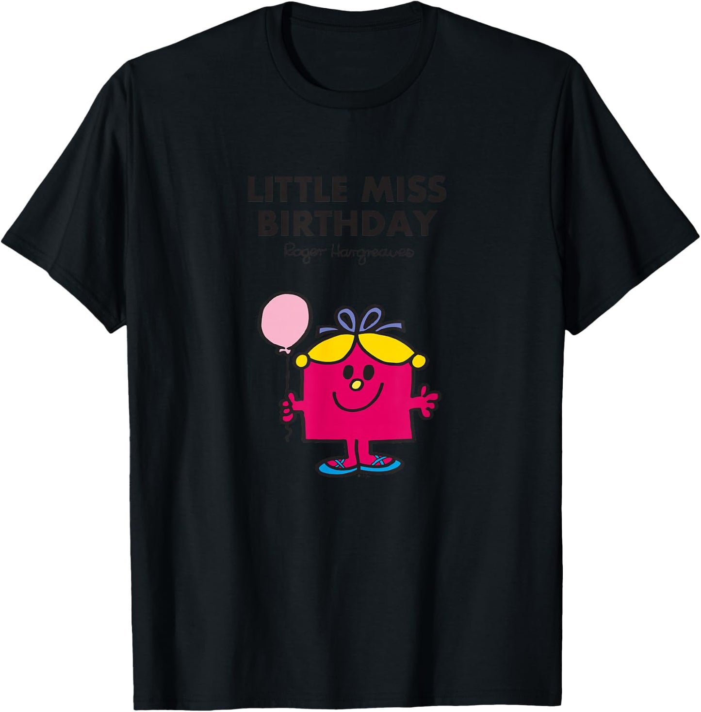 Mr. Men Little Miss Birthday T-Shirt - T-Shirt | Black