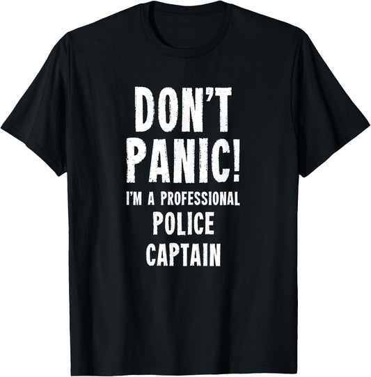 Police Captain T-Shirt - T-Shirt | Black