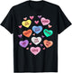 Valentine's Day Heart Candy Design Woman & Kids T-Shirt - T-Shirt | Black