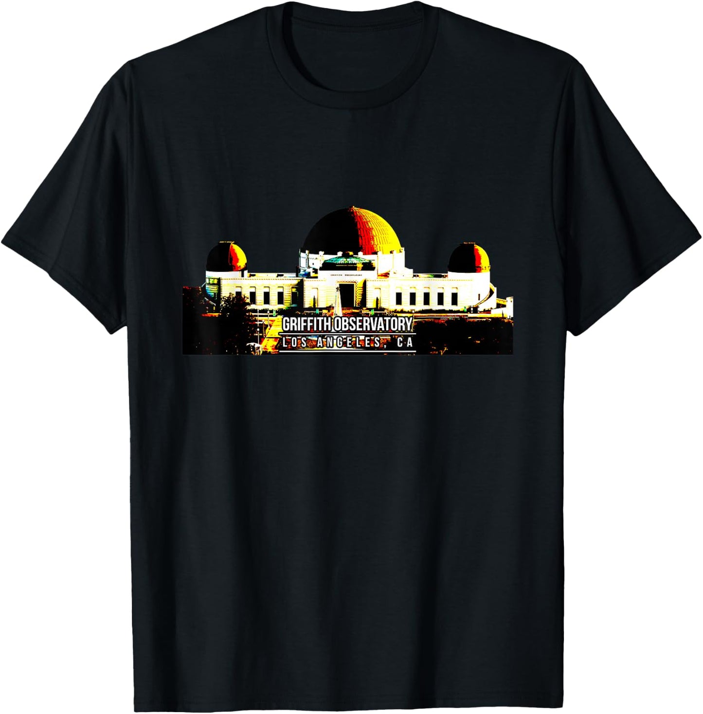 Griffith Observatory Los Angeles CA T-Shirt - T-Shirt | Black