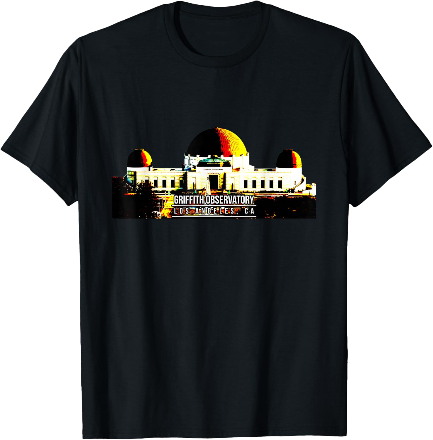 Griffith Observatory Los Angeles CA T-Shirt - T-Shirt | Black