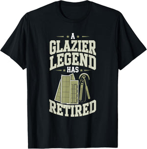 Retirement Legend Has Retired Glazier T-Shirt - T-Shirt | Black