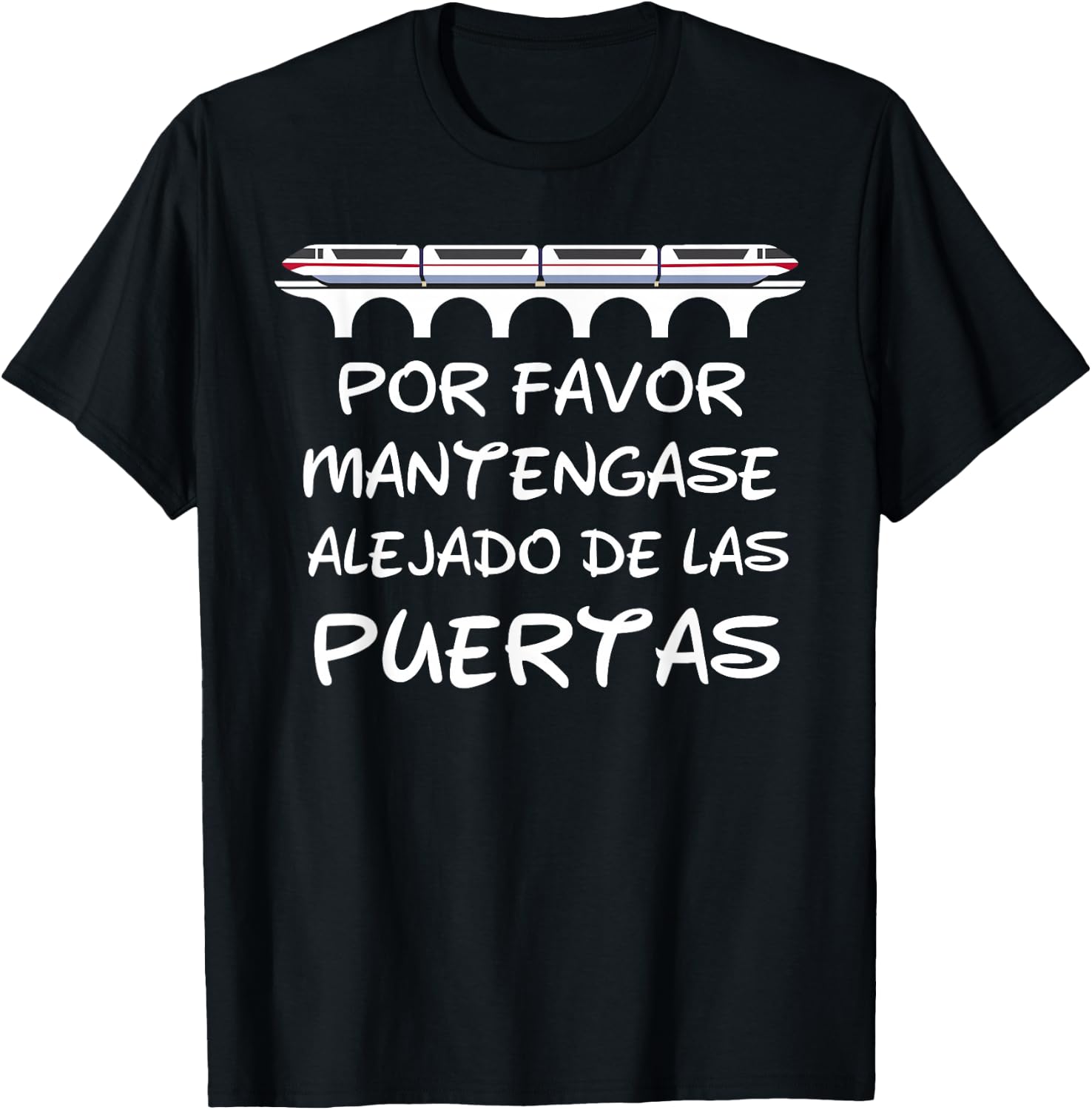 Stand Clear of The Doors Monorail Shirt Matching Vacation T-Shirt - T-Shirt | Black