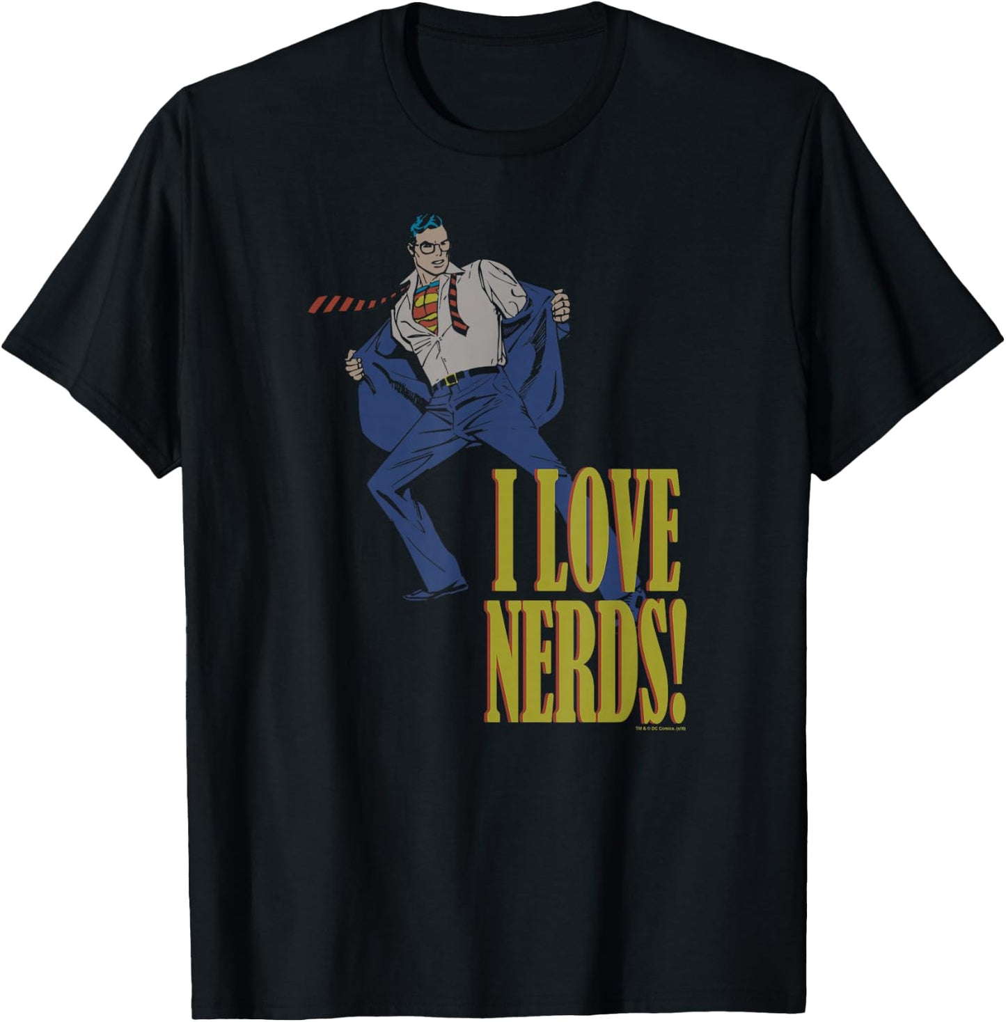 Superman I Love Nerds T Shirt T-Shirt - T-Shirt | Black