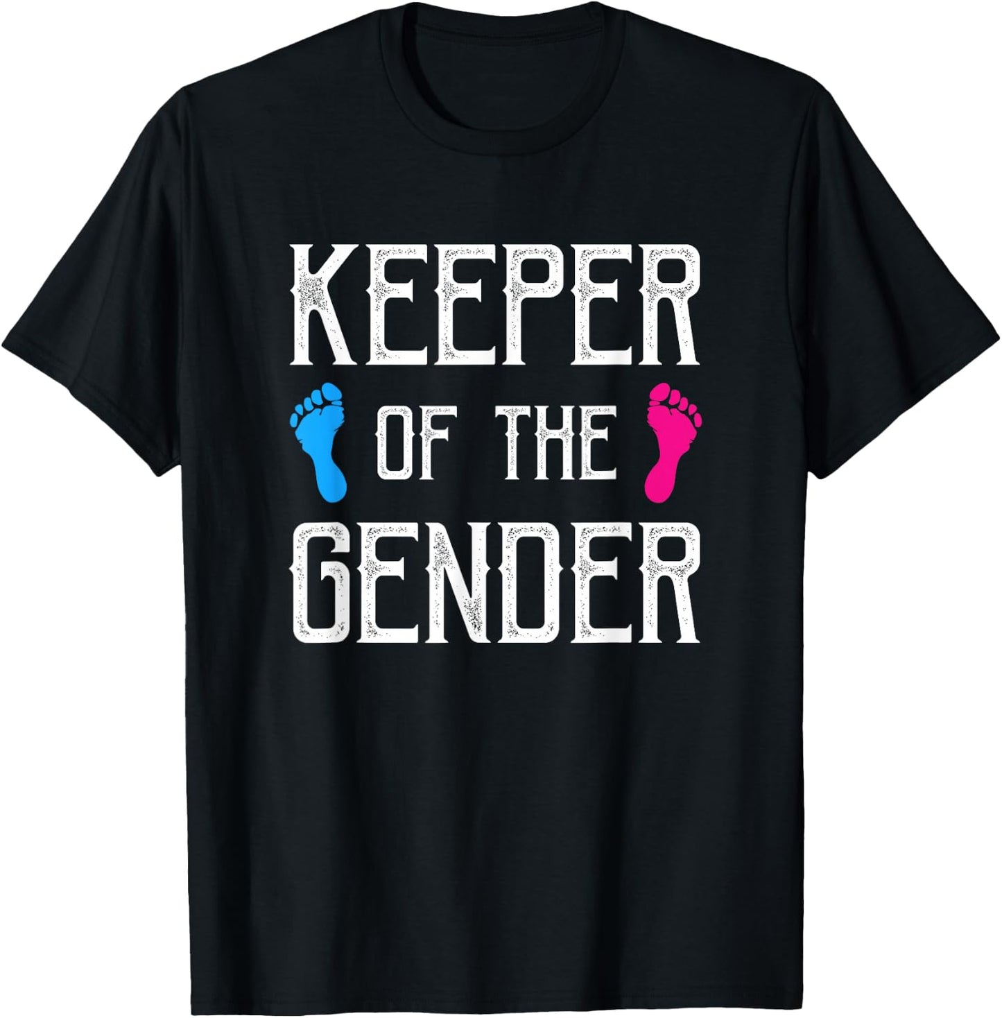 Keeper of the Gender - Gender Reveal T-Shirt - T-Shirt | Black