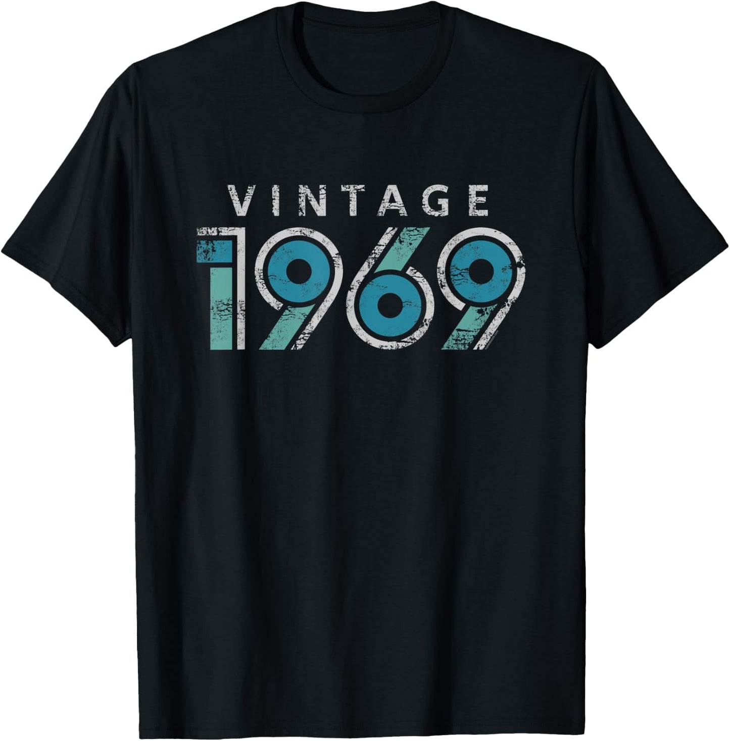 Vintage 1969 51st Birthday Gift Women's Men's Grunge Retro T-Shirt - T-Shirt | Black