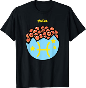 Gudetama Zodiac Pisces Shirt T-Shirt - T-Shirt | Black