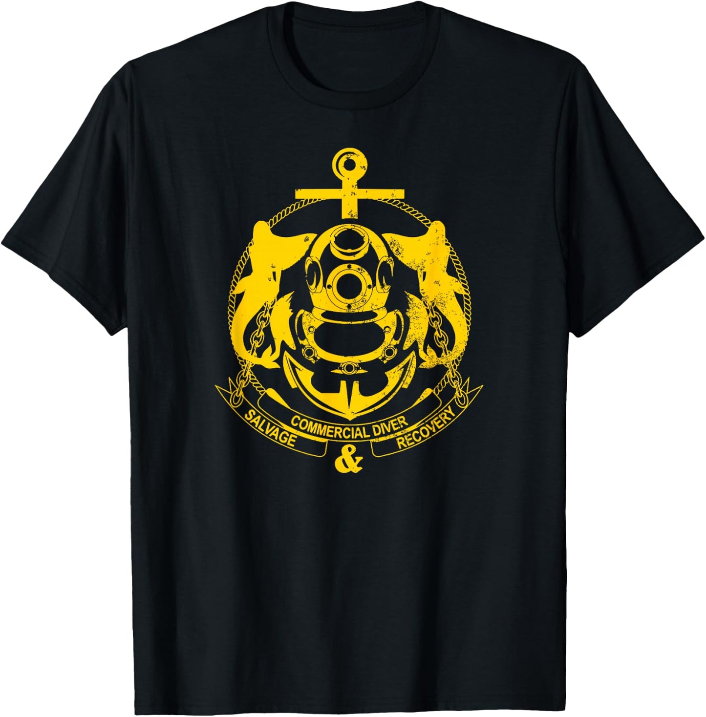 Commercial Diver Salvage Recovery T shirt T-Shirt - T-Shirt | Black