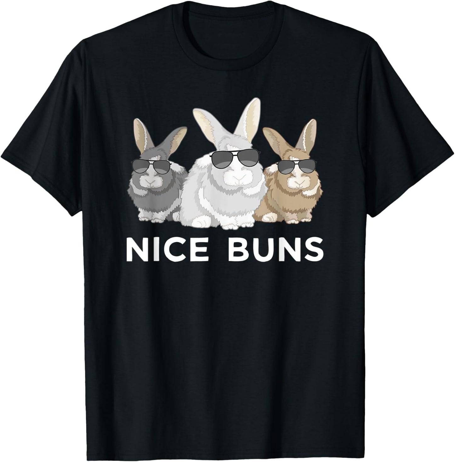 Cool Bunny Funny Nice Buns Rabbit Herd T-Shirt - T-Shirt | Black