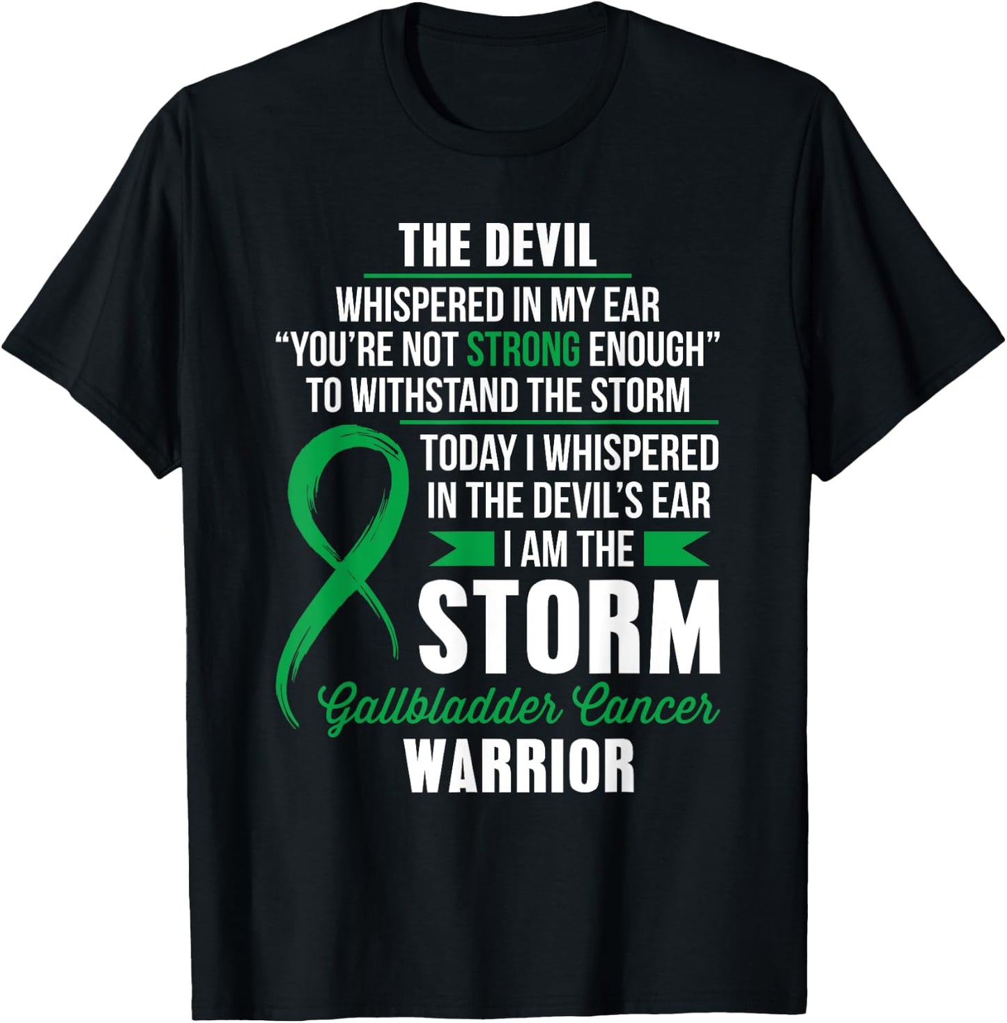 Gallbladder Cancer Warrior - I am the Storm T-Shirt - T-Shirt | Black