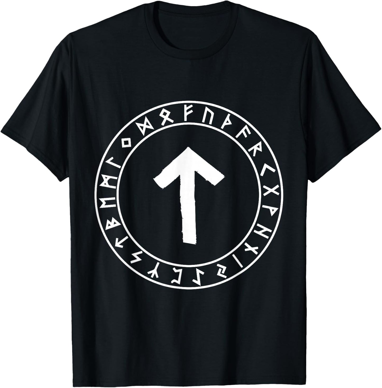Teiwaz Rune Viking Rune Norse Pagan Wicca Witchcraft T-Shirt - T-Shirt | Black