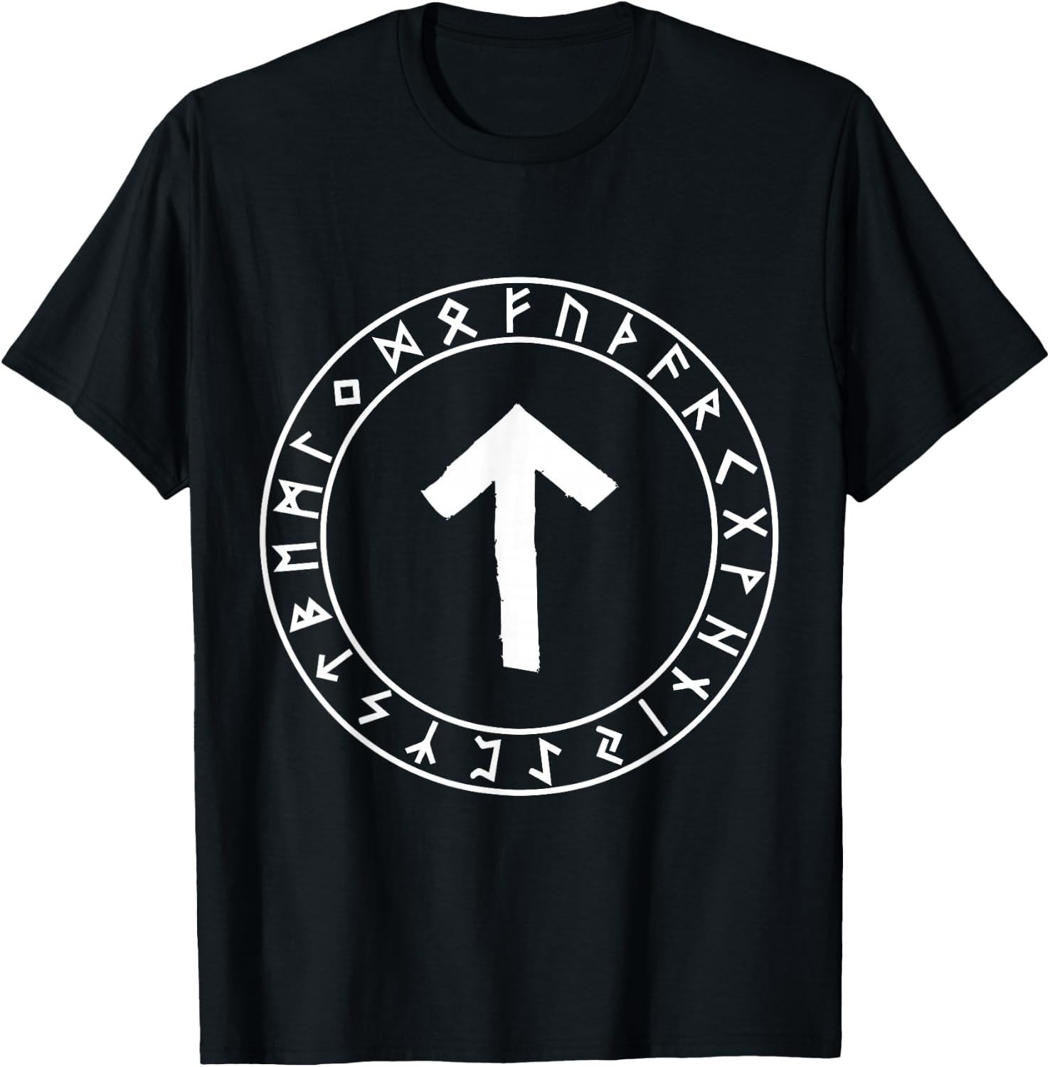 Teiwaz Rune Viking Rune Norse Pagan Wicca Witchcraft T-Shirt - T-Shirt | Black