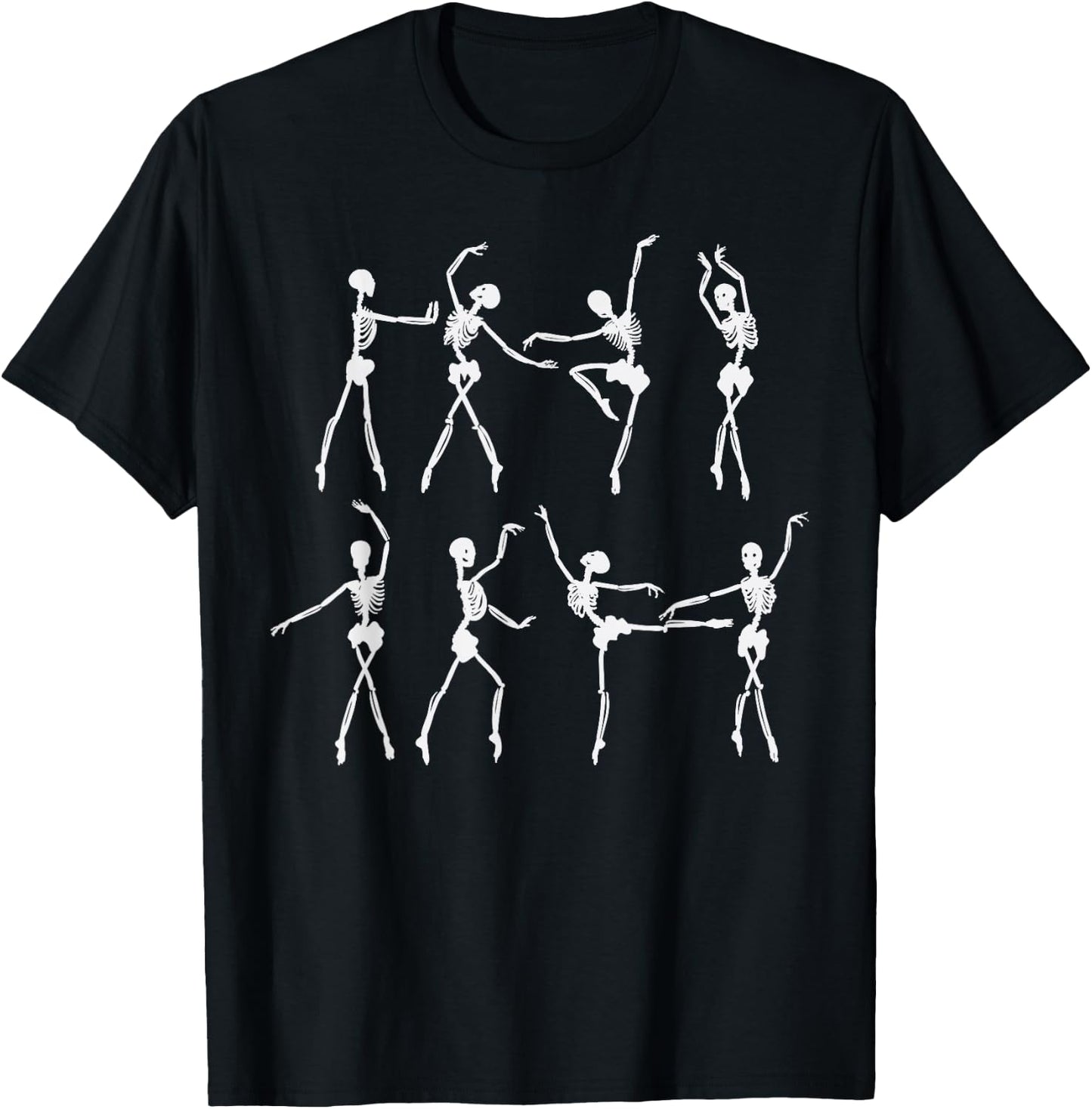 Skeleton Ballerinas Ballet Dance Cute Halloween Costume Girl T-Shirt - T-Shirt | Black