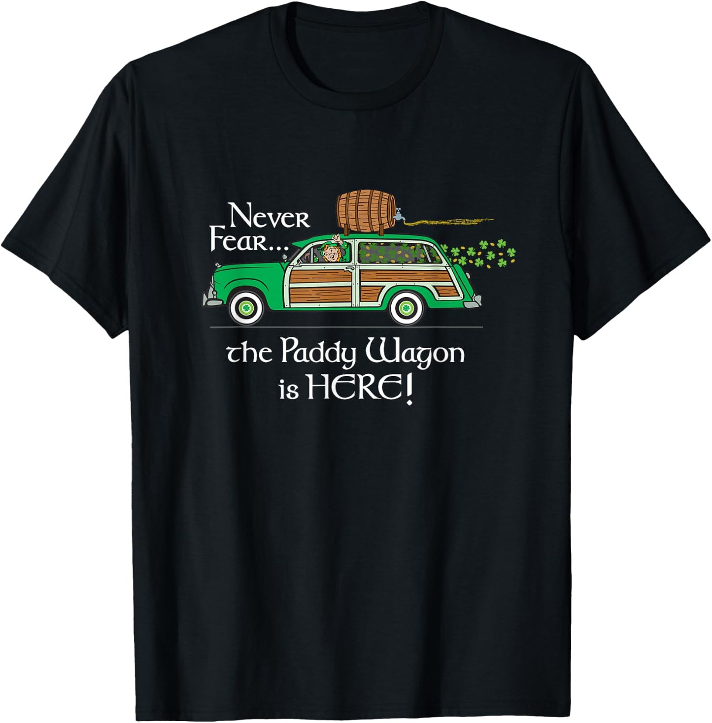 St. Patrick's Day Paddy Wagon T-Shirt - T-Shirt | Black