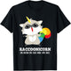 Racoonicorn Funny Trash Panda Raccoon With Unicorn Horn T-Shirt - T-Shirt | Black