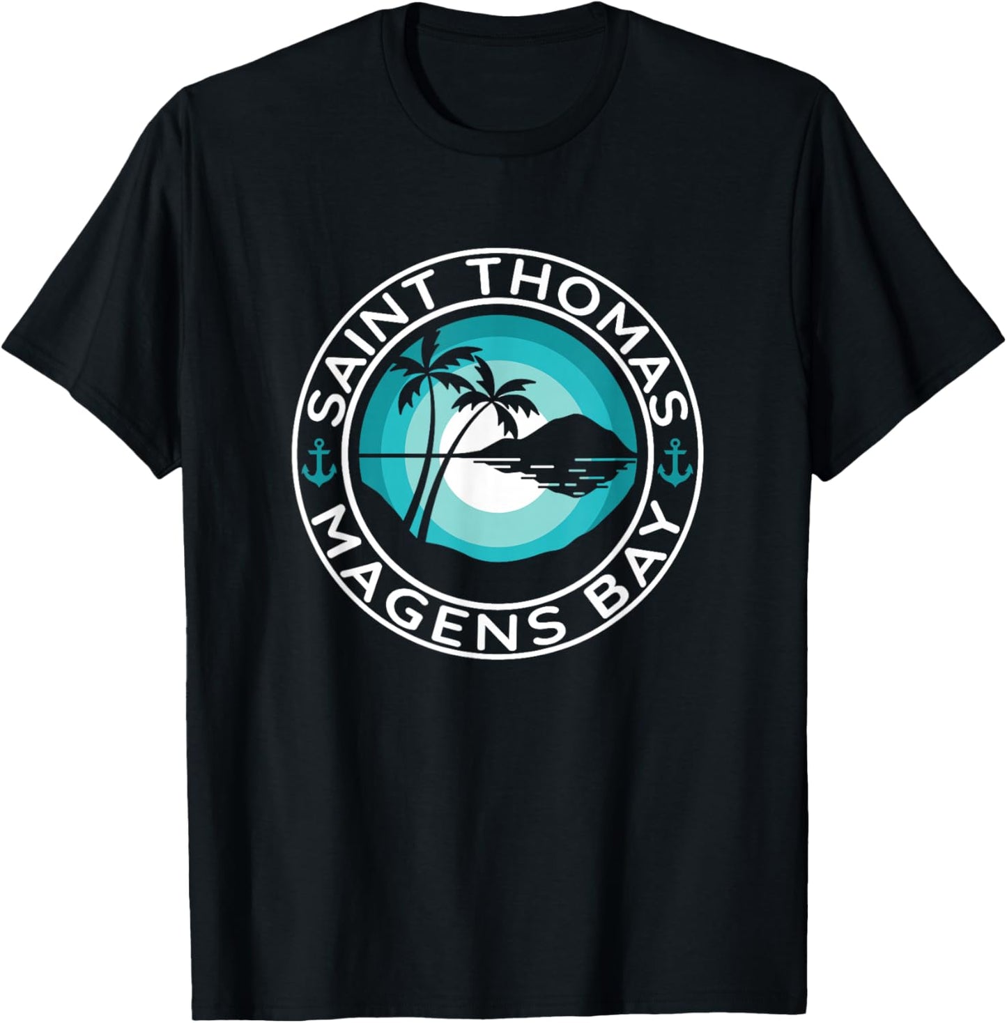 St. Thomas - Megans Bay - Saint Thomas - Retro Beach T-Shirt - T-Shirt | Black