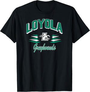 Loyola Maryland Greyhounds Retro Diamond Green T-Shirt - T-Shirt | Black