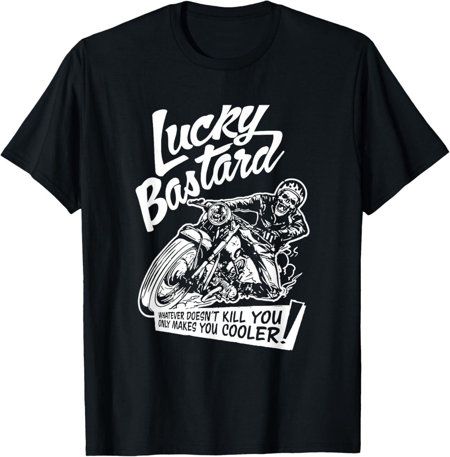 Lucky Bastard - Funny Quote design T-Shirt - T-Shirt | Black