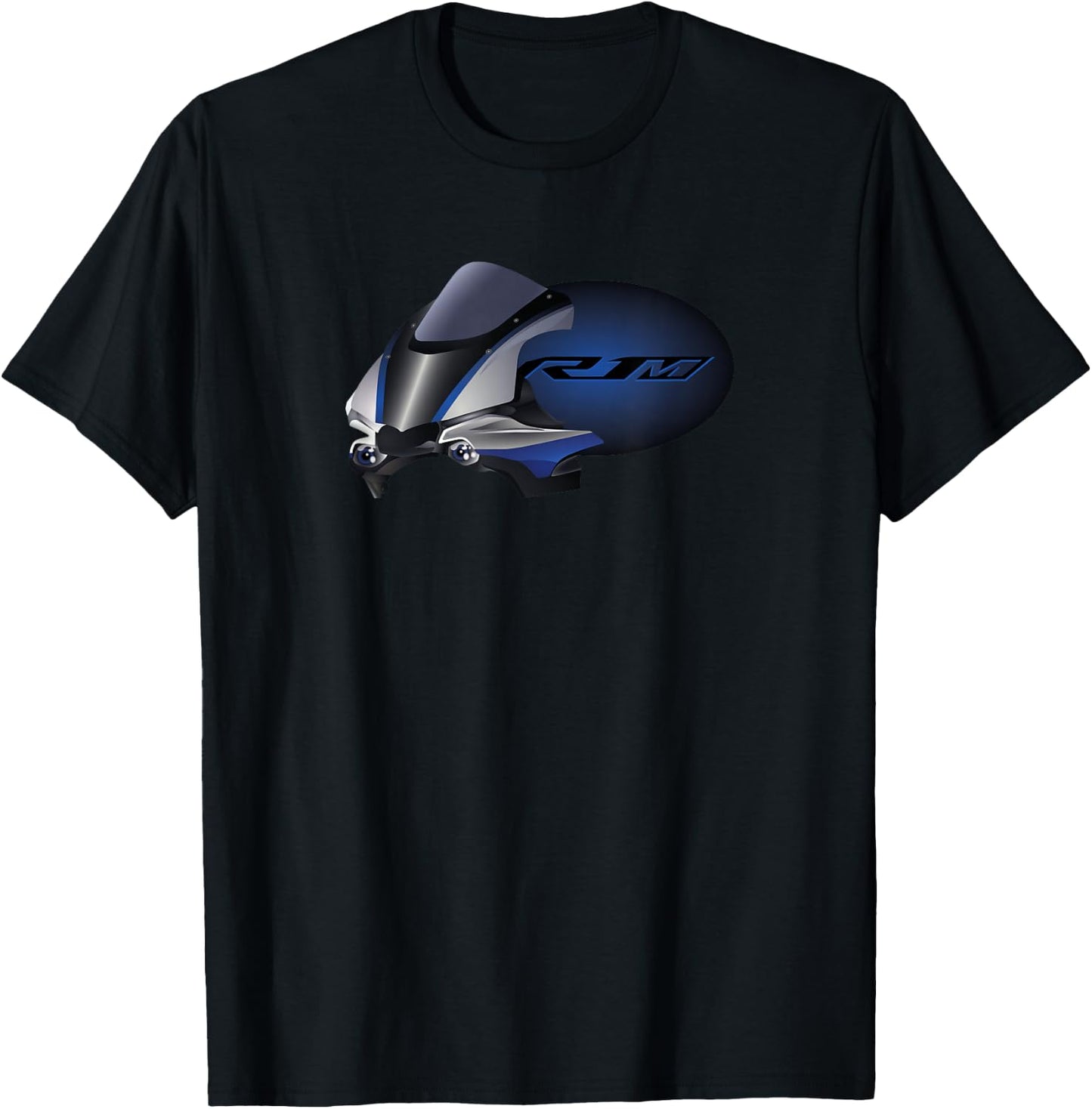 Yamah R1 YFZ R1M Adult Motorcycle Themed , Black, Small, Short Sleeve, Pull On, Cotton 60% Polyester 40% T-Shirt - T-Shirt | Black
