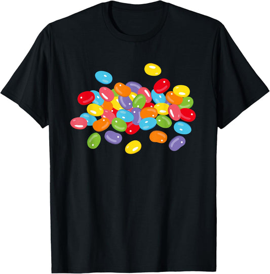 Cute Jelly Beans Candy Lover Easter Foodie Gift Shirt T-Shirt - T-Shirt | Black