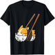 Sushi Corgi Funny Dog Shirt Men Women Girls Kids T-Shirt - T-Shirt | Black