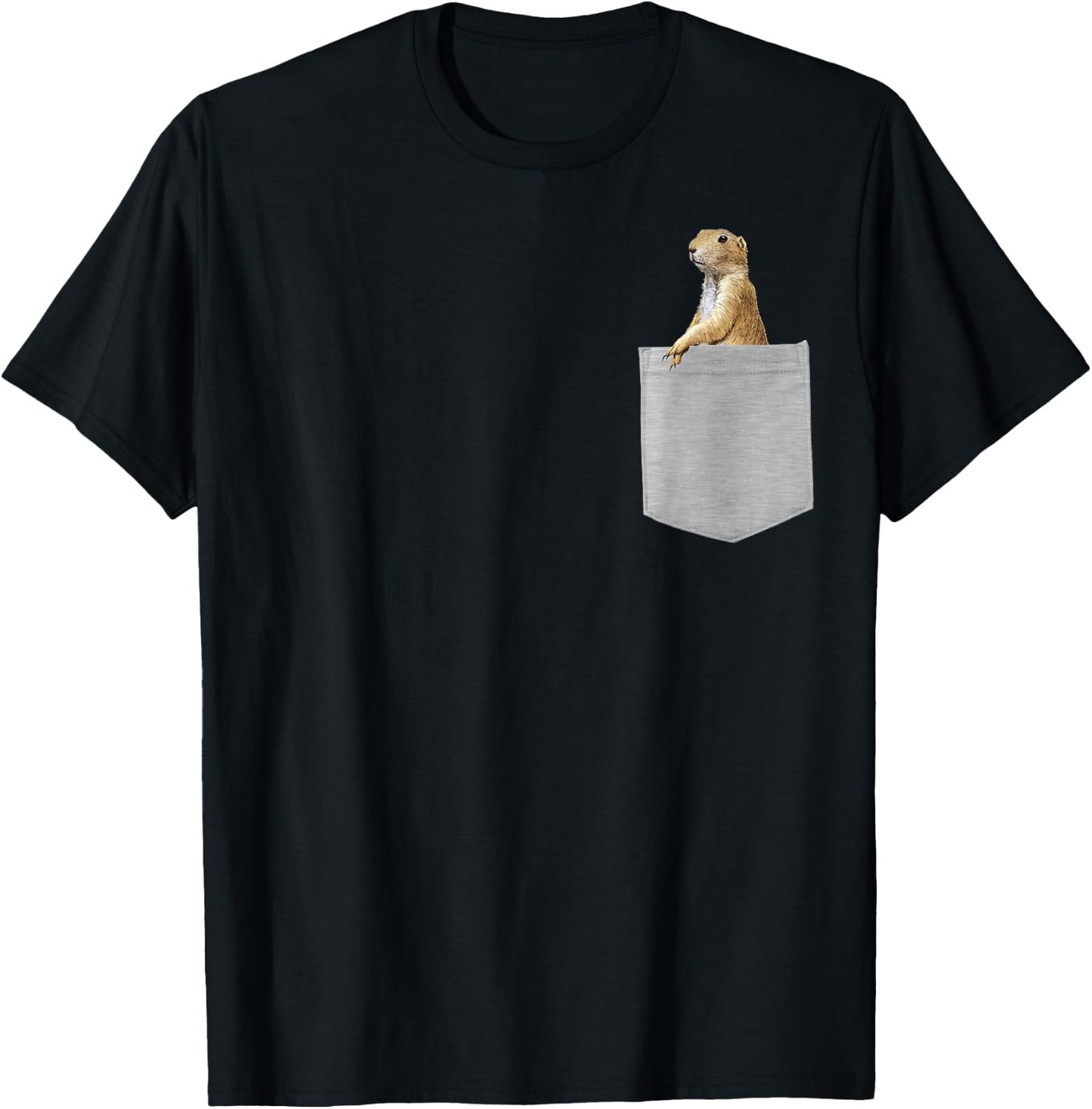 Animal in Your Pocket white Prairie Dog T-Shirt - T-Shirt | Black