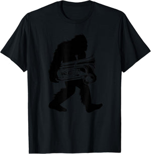 Bigfoot Euphonium , Instrument Sasquatch Apparel T-Shirt - T-Shirt | Black