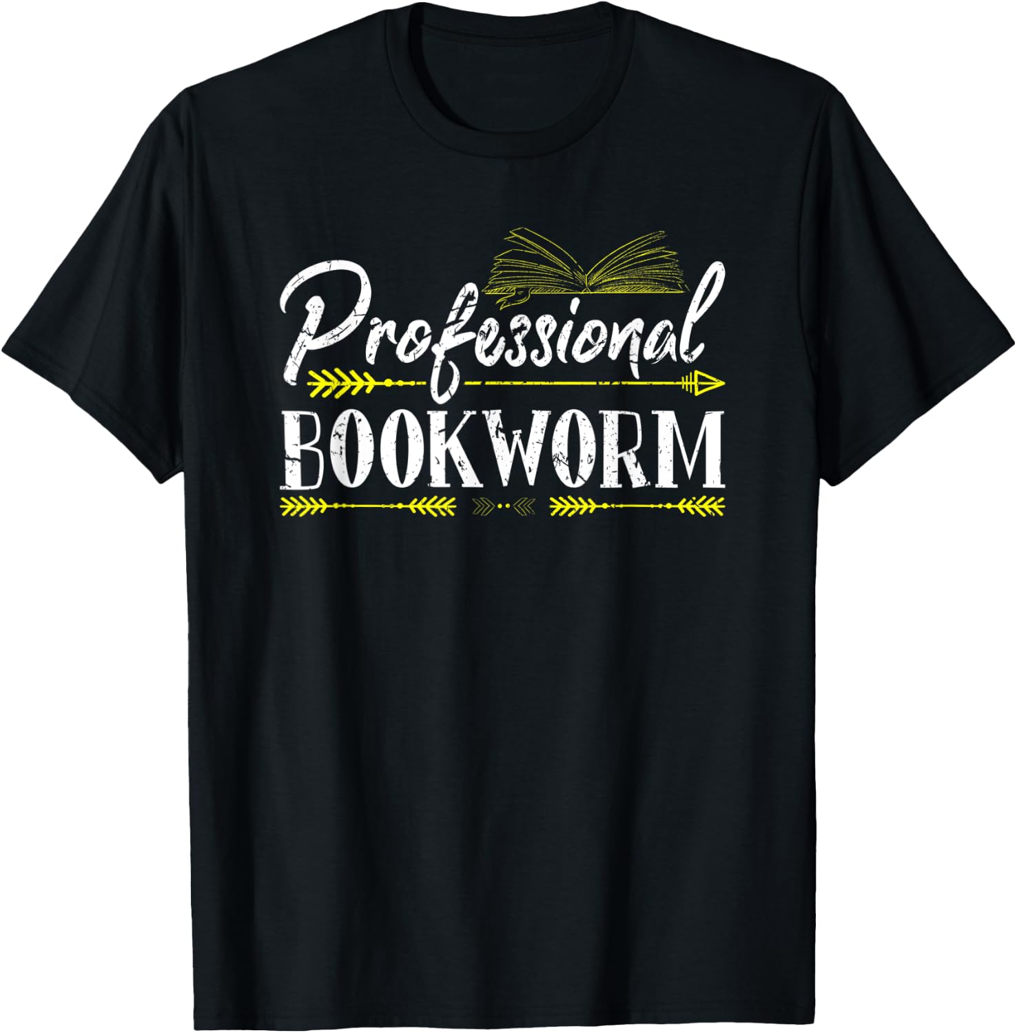 Professional Bookworm Funny Birthday Christmas Gifts Readers T-Shirt - T-Shirt | Black