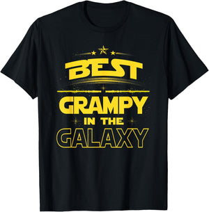Best Grampy in the Galaxy Shirt Fathers Day Gift, Grampy T-Shirt - T-Shirt | Black