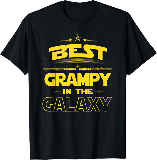 Best Grampy in the Galaxy Shirt Fathers Day Gift, Grampy T-Shirt - T-Shirt | Black