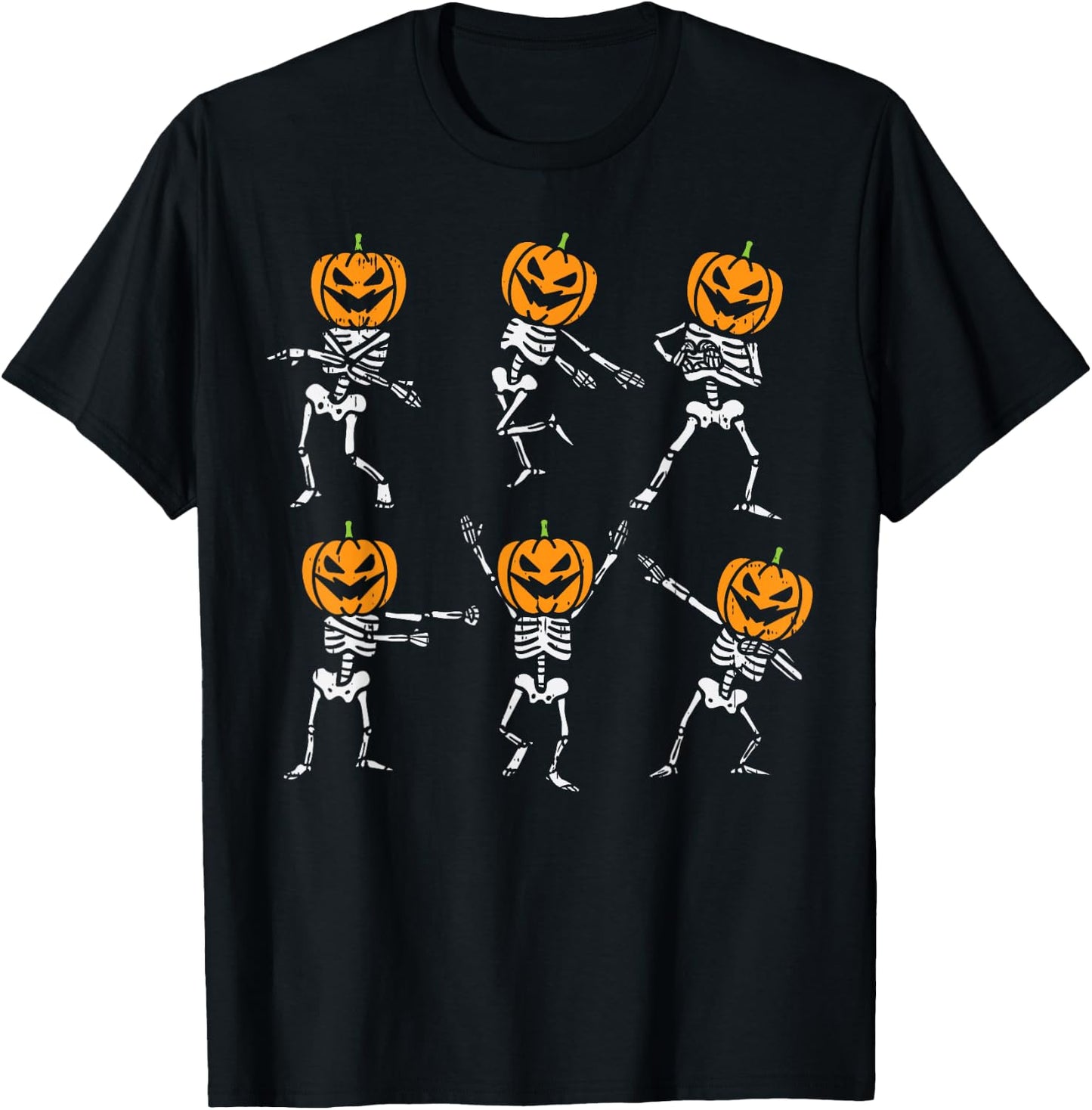 Dancing Pumpkin Skeletons Dab Yeet Floss Halloween Kids Boys T-Shirt - T-Shirt | Black