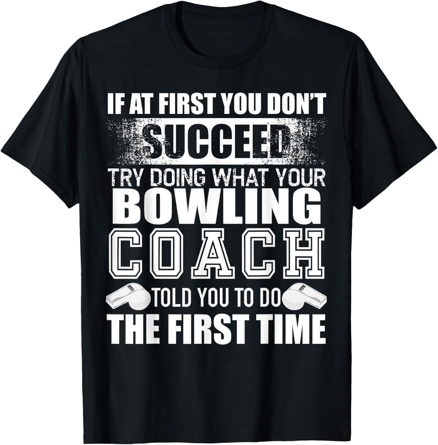 Funny Bowling Coach Thank You Gift Coaches T-Shirt - T-Shirt | Black