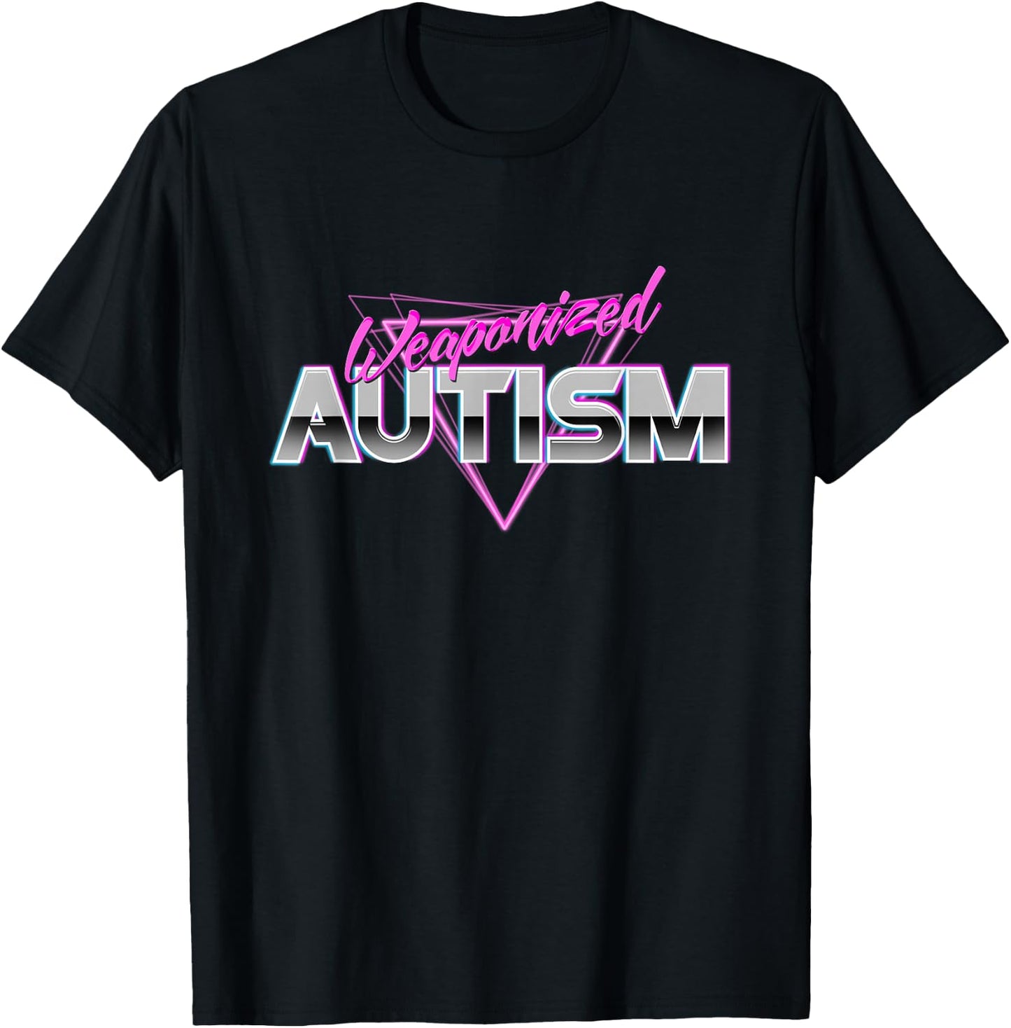 Autism - Funny Meme 80s Aesthetic T-Shirt - T-Shirt | Black