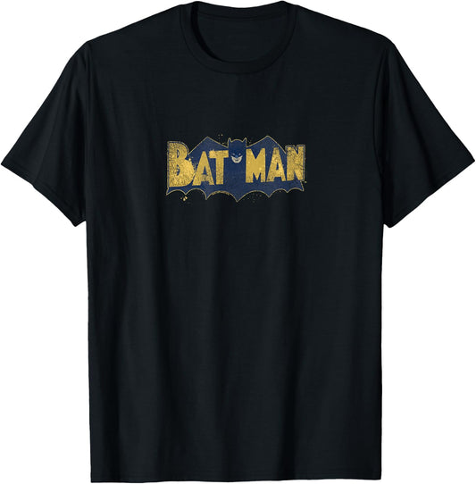 Batman Vintage Logo Splatter T Shirt T-Shirt - T-Shirt | Black
