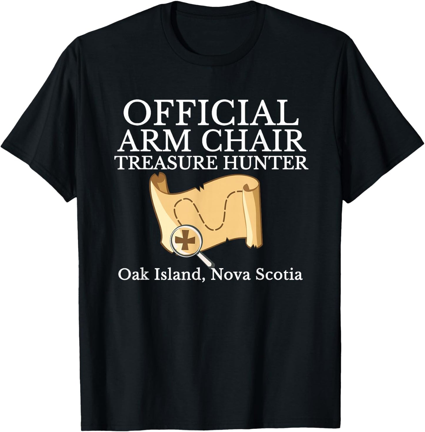 Curse of Oak Island Watcher Gift Armchair Treasure Hunter T-Shirt - T-Shirt | Black