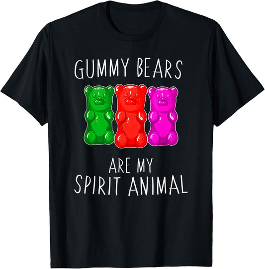 Gummy Bears Are My Spirit Animal Shirt T-Shirt - T-Shirt | Black