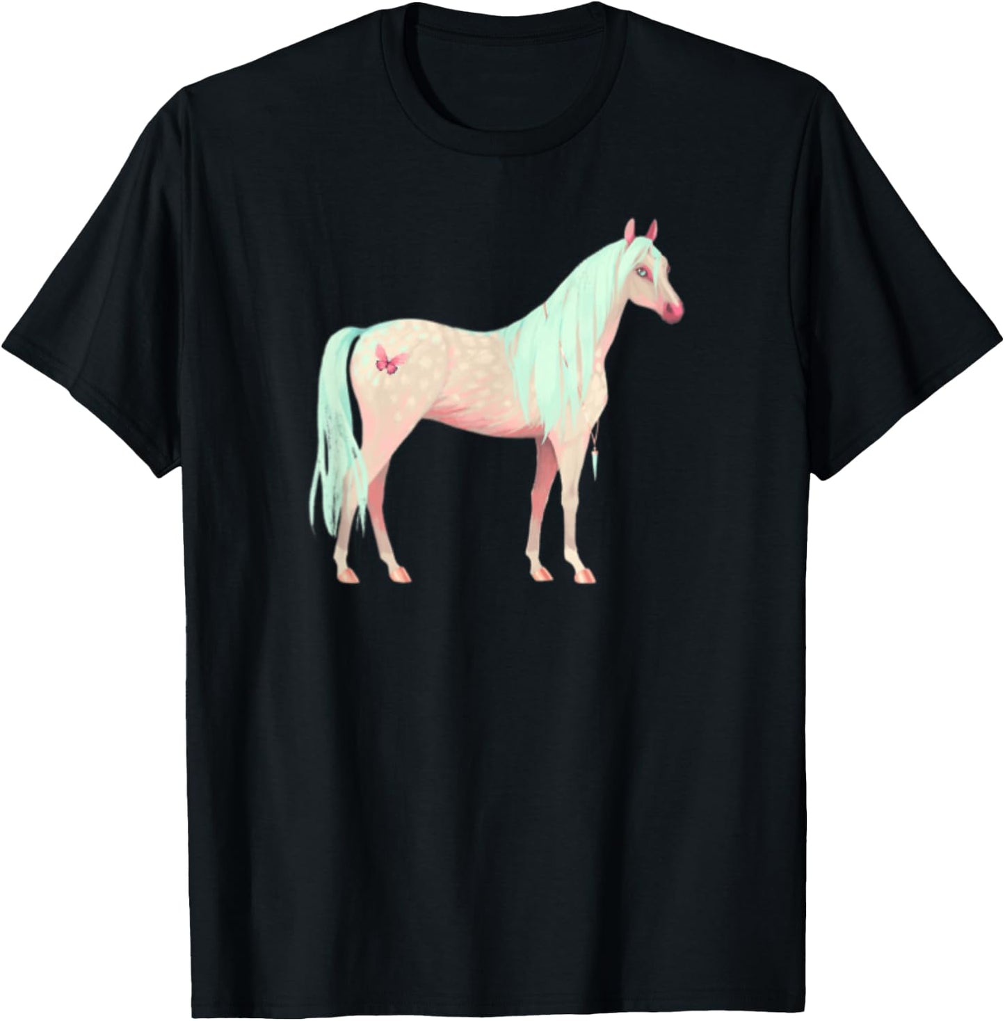 Horse Gifts and Accessories Cute Watercolor Palomino T-Shirt - T-Shirt | Black