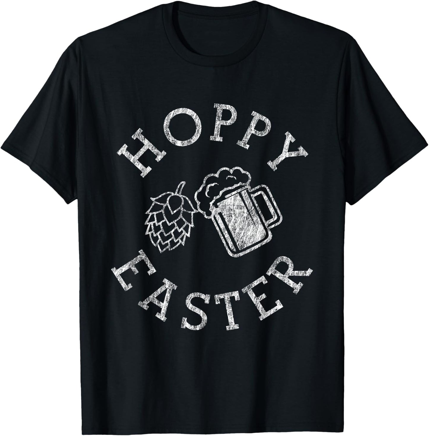 Hoppy Easter Funny Alcohol Drinking T-Shirt - T-Shirt | Black