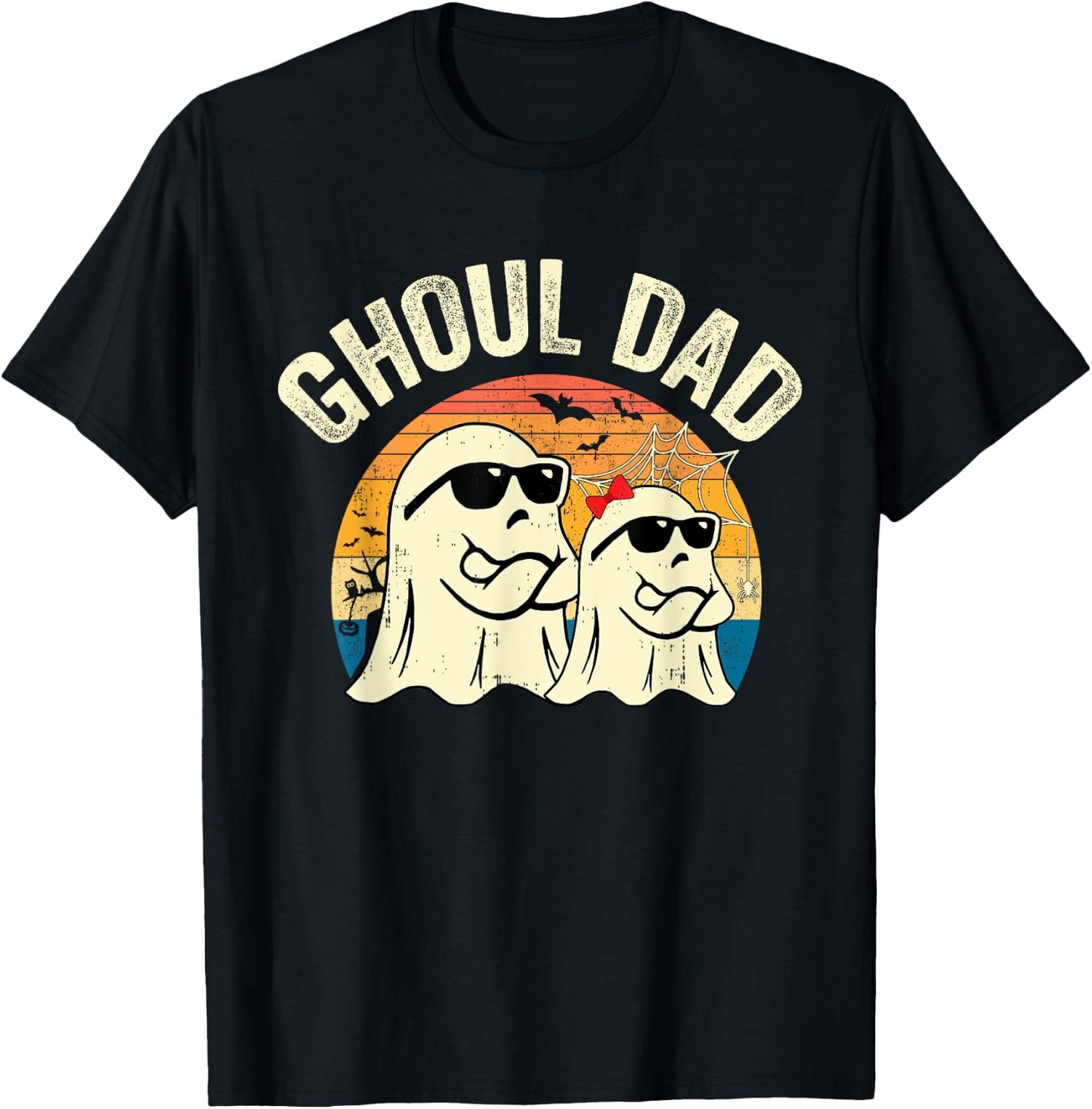Ghoul Dad Funny Halloween Daddy Ghost Halloween Father T-Shirt - T-Shirt | Black