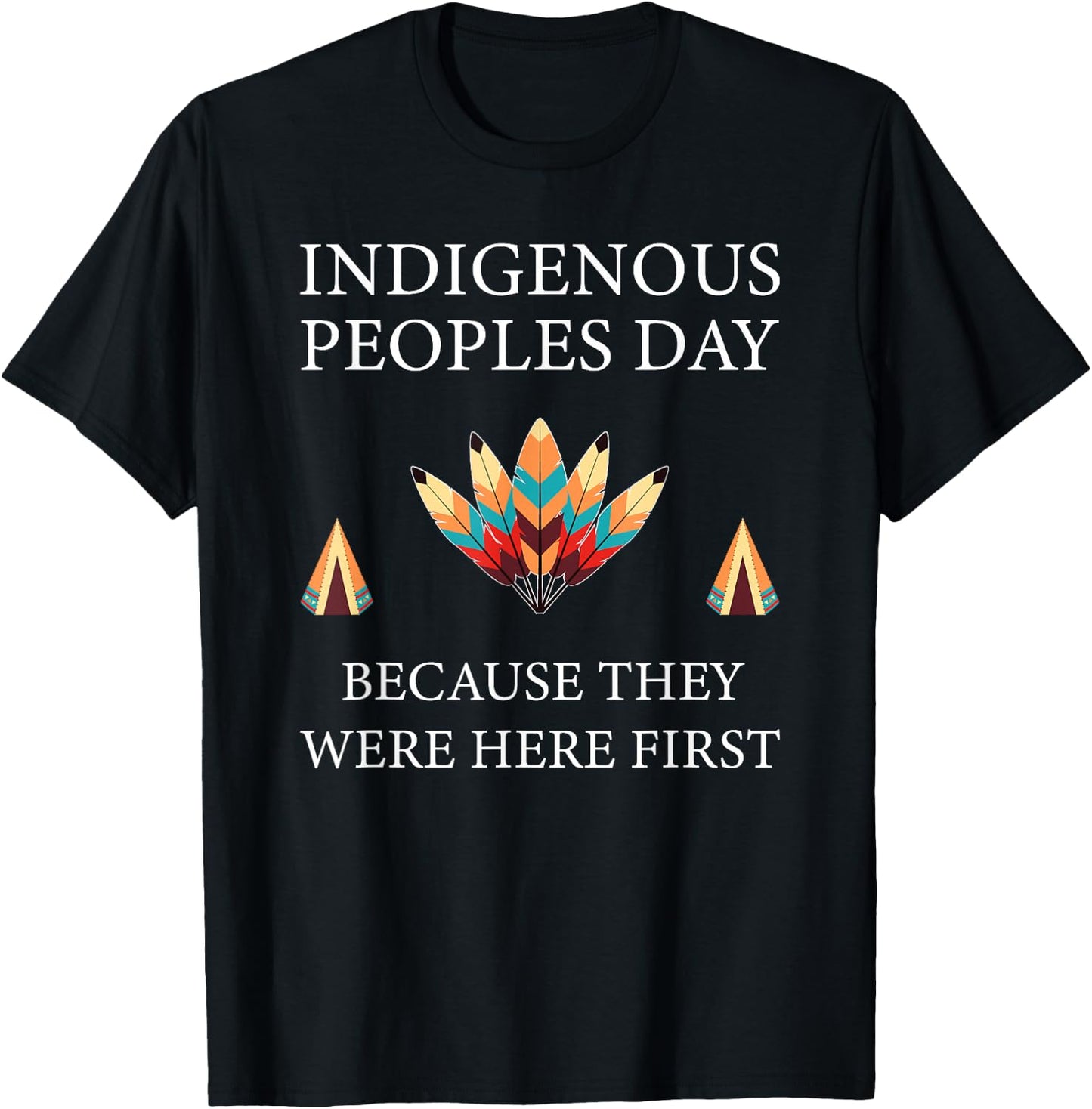 Indigenous Peoples Day Not Columbus Day T-Shirt - T-Shirt | Black