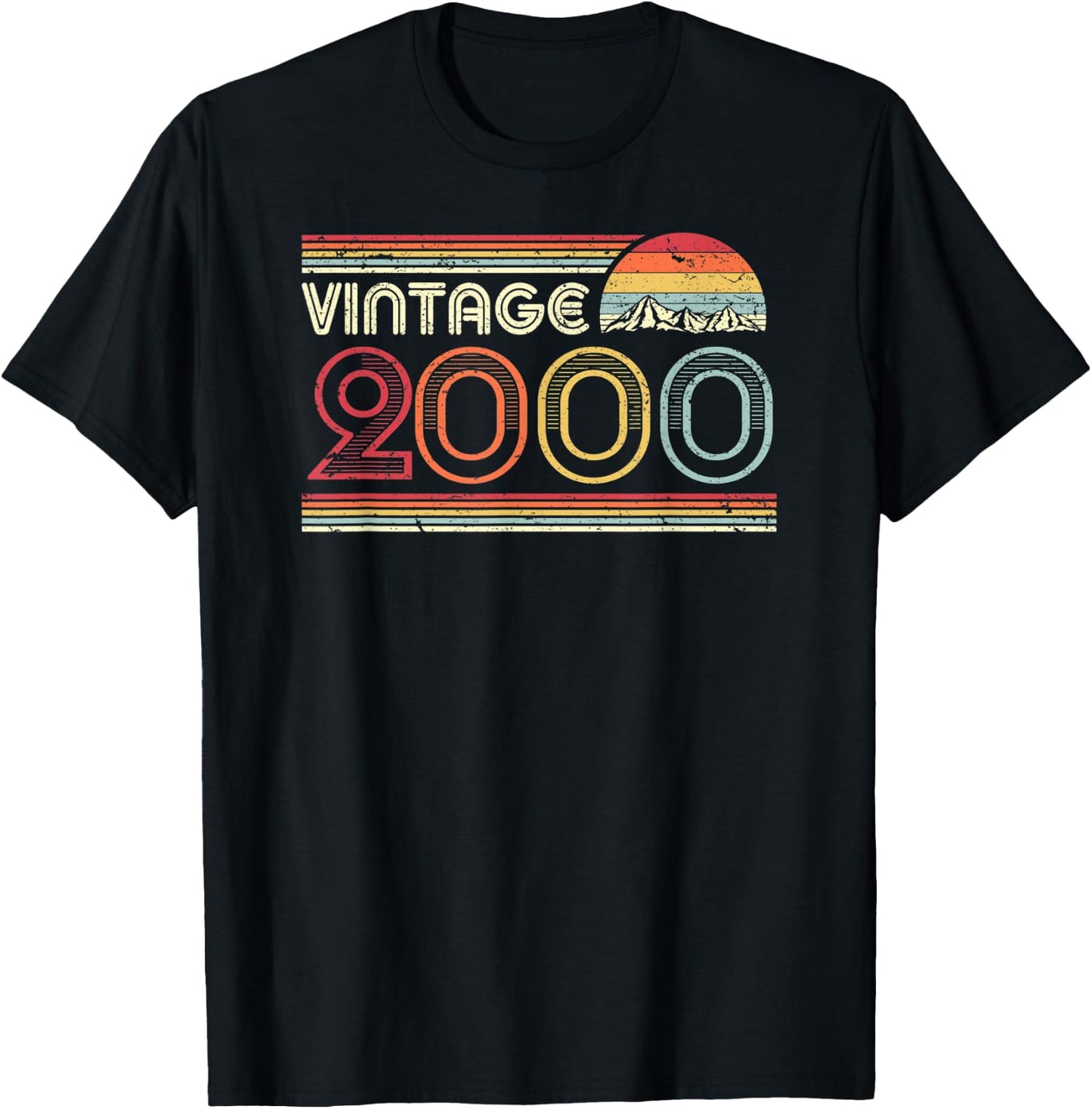 2000 Vintage Shirt, Birthday Gift . Retro Style T-Shirt - T-Shirt | Black