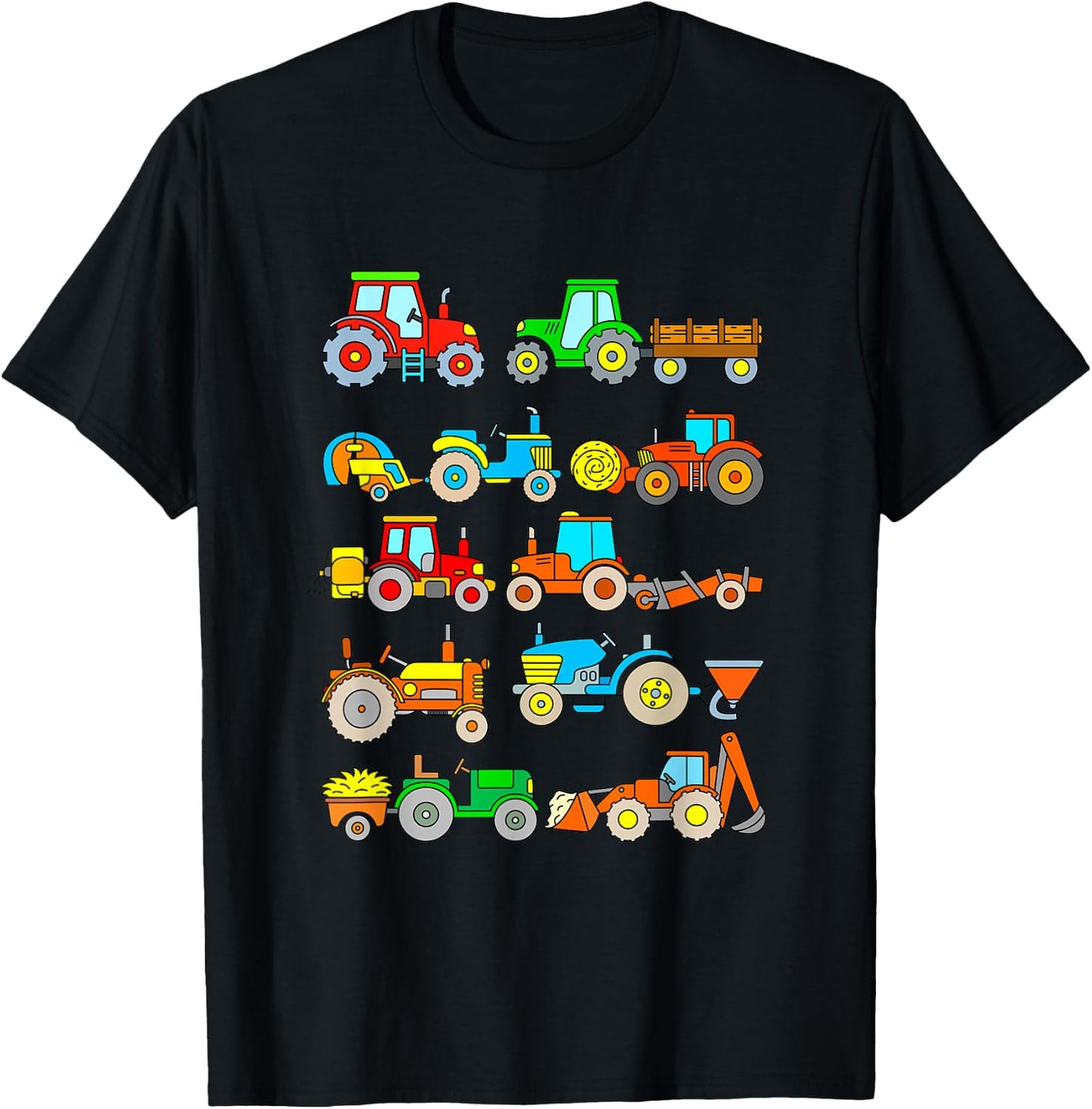 Tractor Toddler Boys Kids Farm T-Shirt - T-Shirt | Black