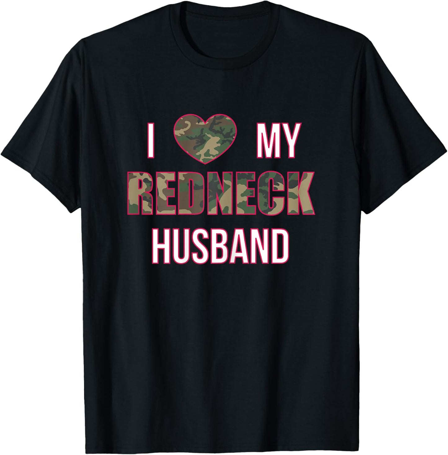 Redneck Husband & Wife Matching Couple Shirts - Cool Outfits T-Shirt - T-Shirt | Black