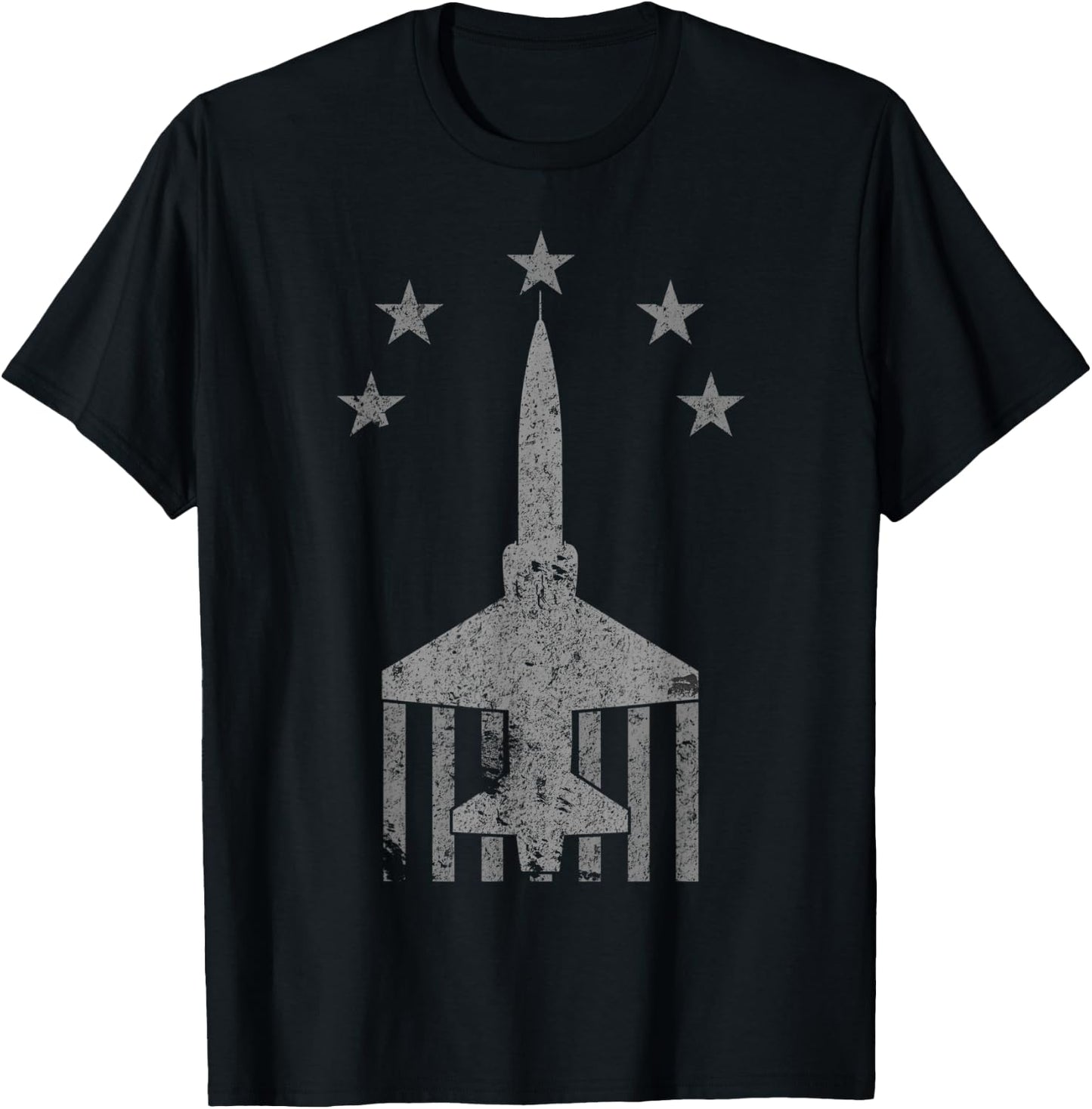 T-38 Talon Jet Trainer Airplane Vintage Stars & Bars T-Shirt - T-Shirt | Black
