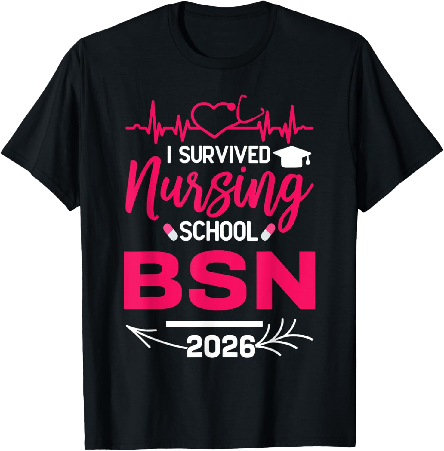 Nurse Est 2026 Rn Nursing School Graduation Graduate BSN T-Shirt - T-Shirt | Black