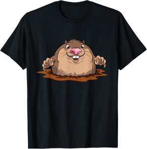 Little cute mole Mole Day Mole Hunter T-Shirt - T-Shirt | Black
