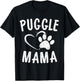 Cute Puggle Mama Gift Pet Pugs Lover Apparel Dog Pug Mom Men Women Girls Kids T-Shirt - T-Shirt | Black